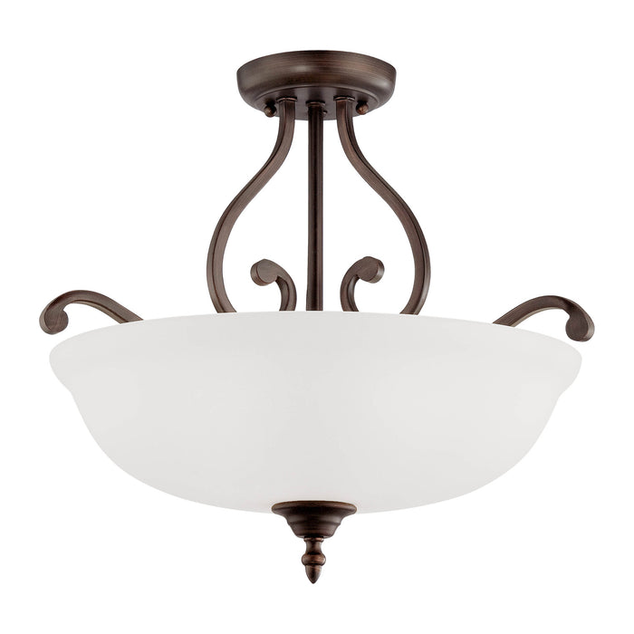 Millennium - 1573-RBZ - Three Light Semi-Flush Mount - Courtney Lakes - Rubbed Bronze