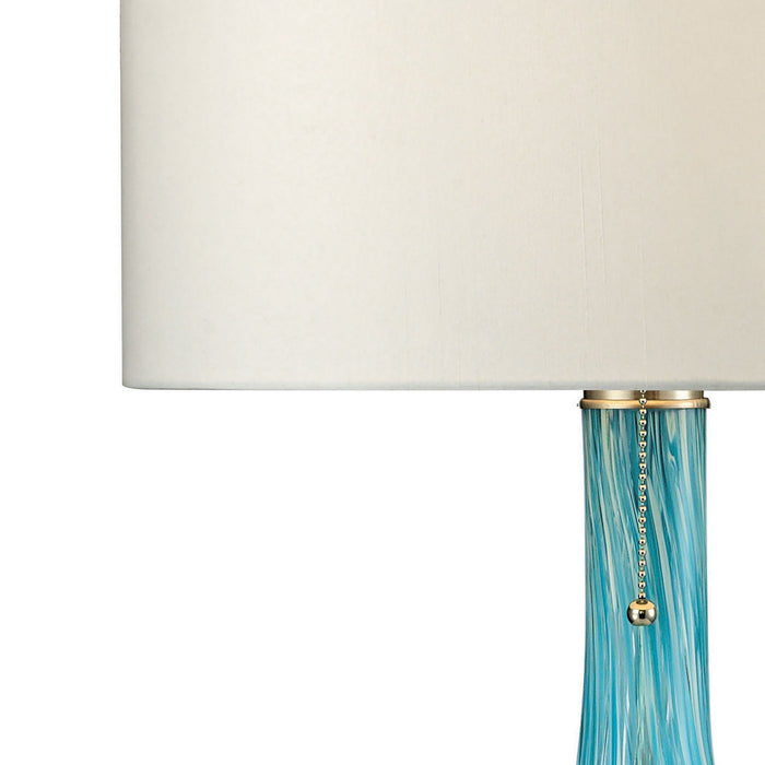 One Light Table Lamp from the Mediterranean collection in Seafoam Green finish