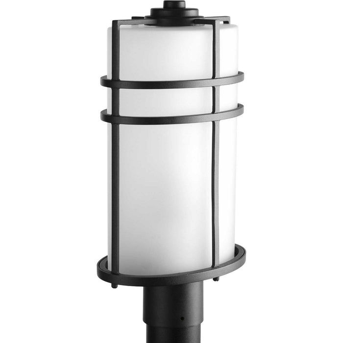 One Light Post Lantern from the Format collection in Black finish