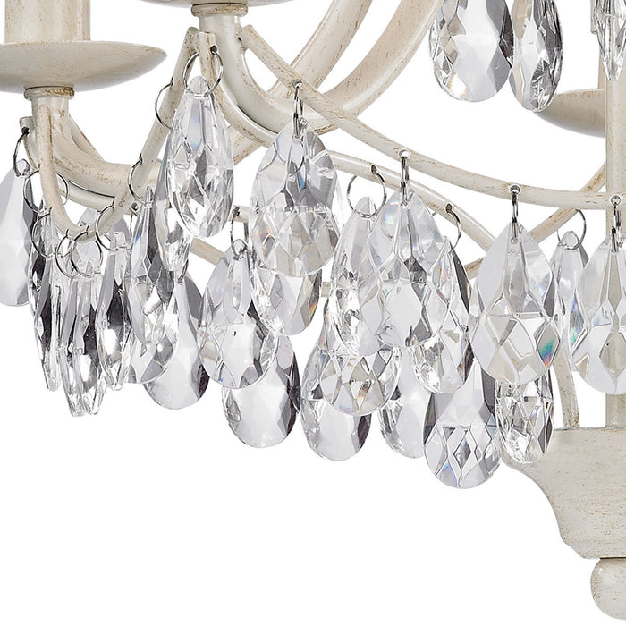 Five Light Chandelier from the Mini Victorian collection in Antique Cream, finish