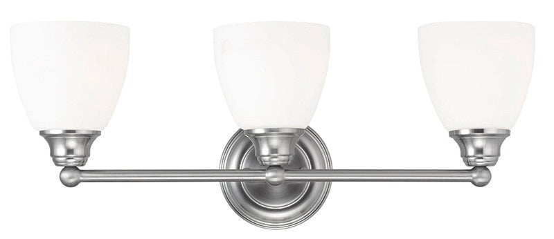 Livex Lighting - 13663-91 - Three Light Bath Vanity - Somerville - Brushed Nickel