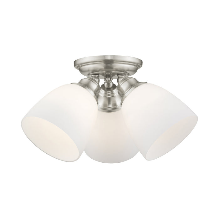 Livex Lighting - 13664-91 - Three Light Ceiling Mount - Somerville - Brushed Nickel