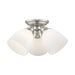 Livex Lighting - 13664-91 - Three Light Ceiling Mount - Somerville - Brushed Nickel