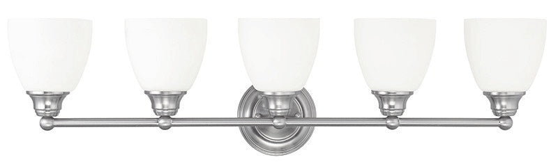 Livex Lighting - 13665-91 - Five Light Bath Vanity - Somerville - Brushed Nickel