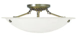 Livex Lighting - 4274-01 - Three Light Ceiling Mount - Oasis - Antique Brass