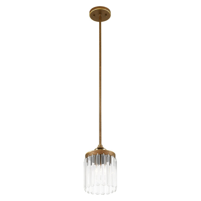 One Light Mini Pendant from the Ashton collection in Hand Painted Palacial Bronze finish