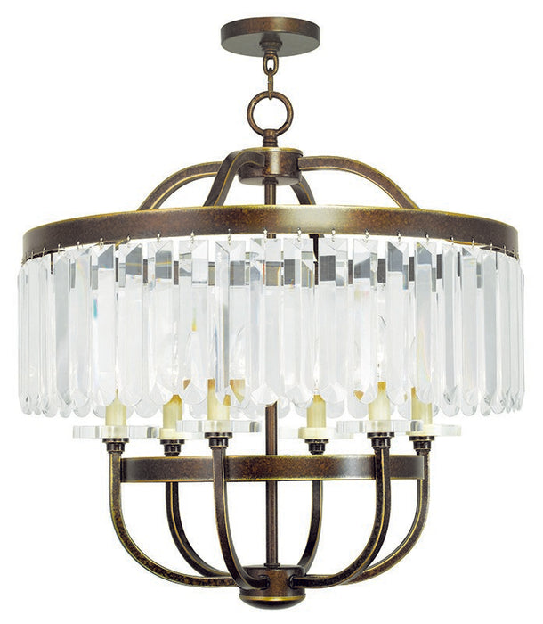 Livex Lighting - 50546-64 - Six Light Chandelier - Ashton - Hand Painted Palacial Bronze