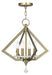 Livex Lighting - 50664-01 - Four Light Chandelier - Diamond - Antique Brass