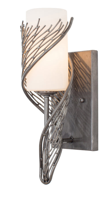 One Light Wall Sconce from the Flow collection in Steel finish