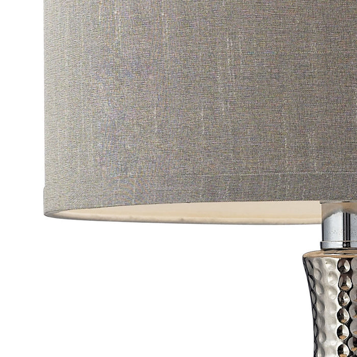 LED Table Lamp from the Hammered Chrome collection in Chrome finish
