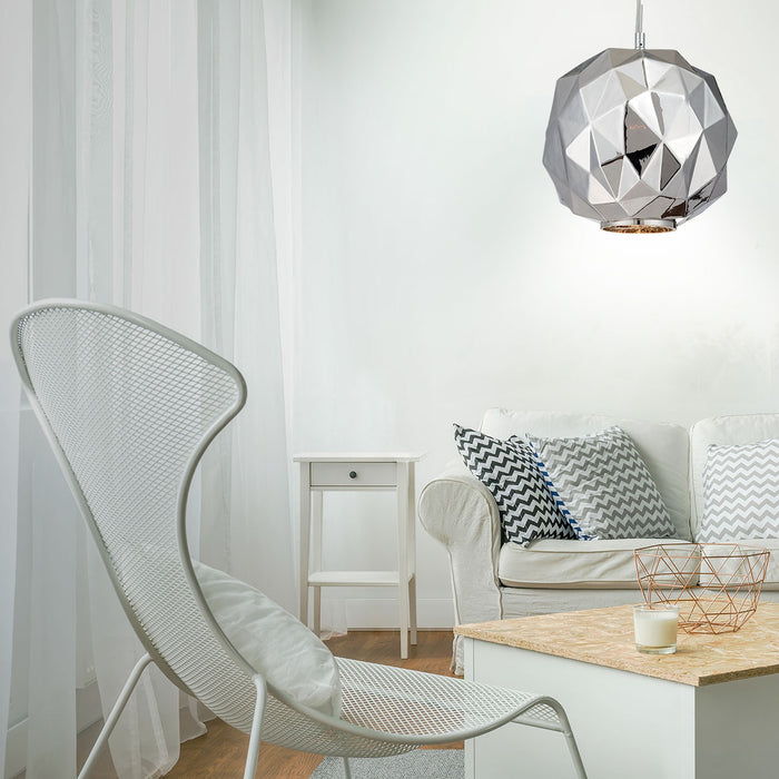 One Light Pendant from the Studio collection in Chrome finish
