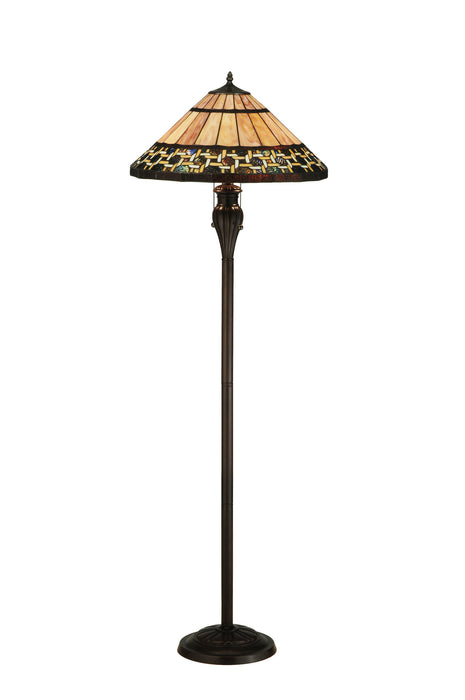 Meyda Tiffany - 125113 - Floor Lamp - Ilona - Craftsman Brown