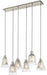 Kichler - 43628NI - Six Light Linear Chandelier - Evie - Brushed Nickel