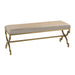 ELK Home - 180-003 - Bench - Gold Cane - Gold, Metallic Cream, Metallic Cream