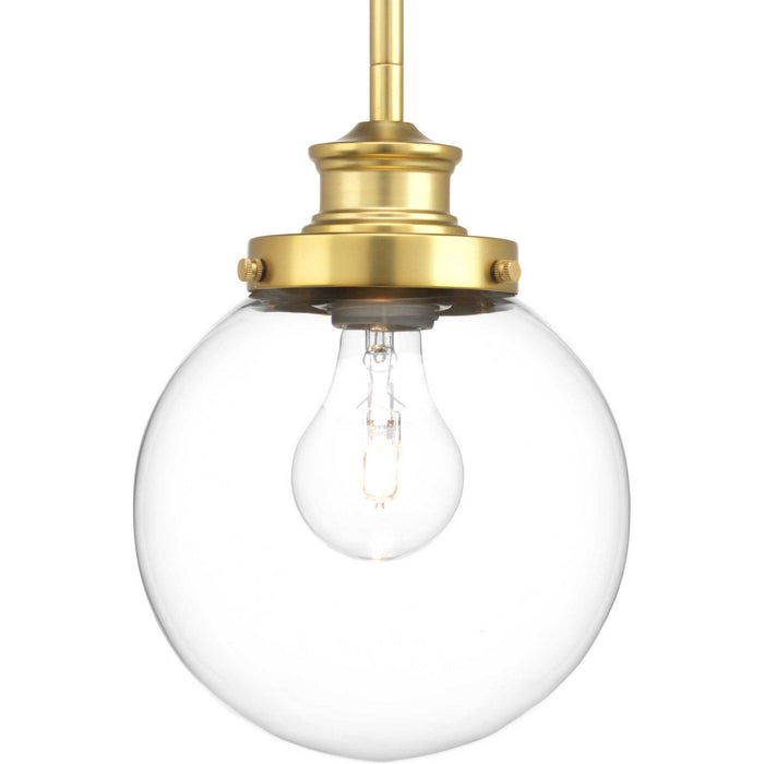 One Light Pendant from the Penn collection in Natural Brass finish