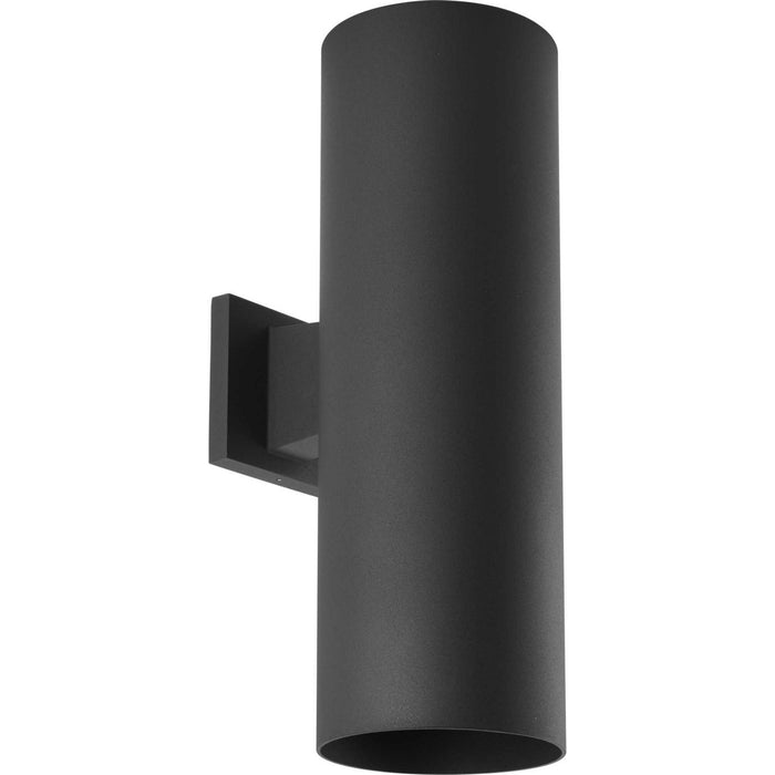 Two Light Wall Lantern from the LED Cylinders collection in Black finish