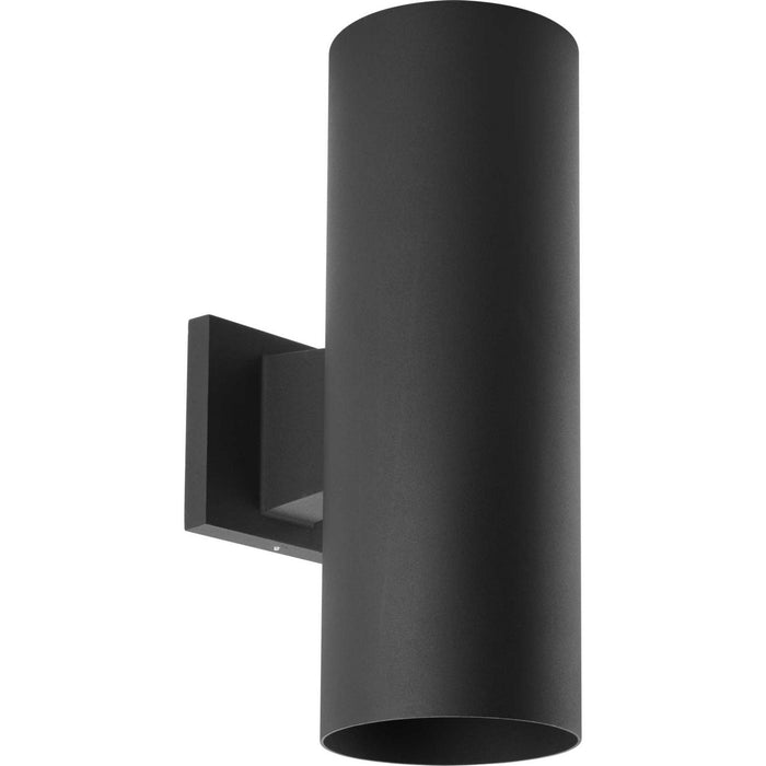 Two Light Wall Lantern from the LED Cylinders collection in Black finish