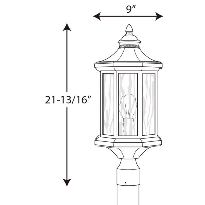One Light Post Lantern from the Edition collection in Black finish
