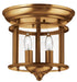 Hinkley - 3472HR - Two Light Flush Mount - Gentry - Heirloom Brass