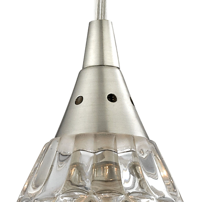 One Light Mini Pendant from the Kersey collection in Satin Nickel finish