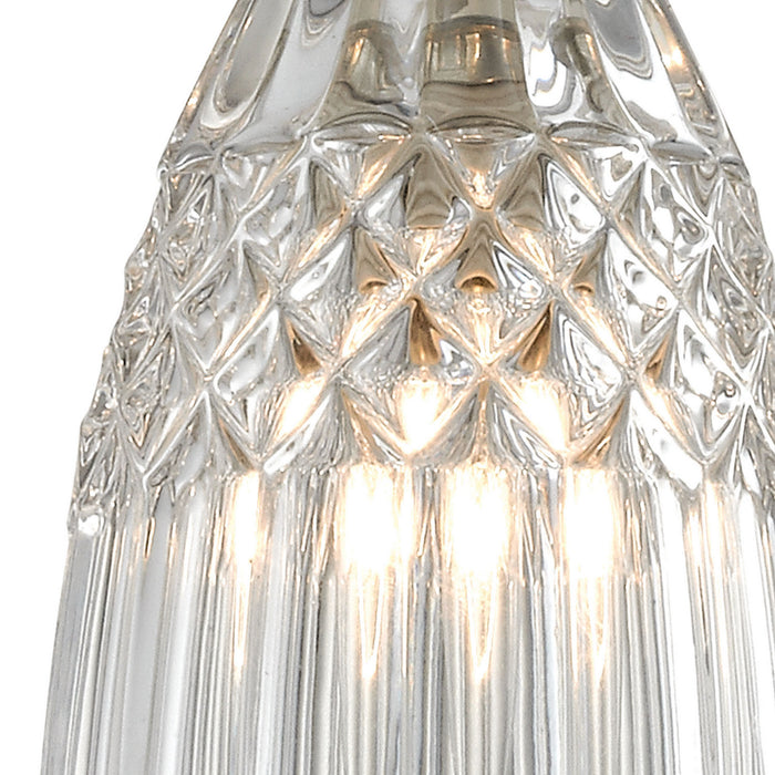 One Light Mini Pendant from the Kersey collection in Satin Nickel finish