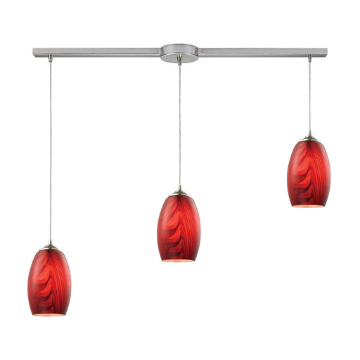 ELK Home - 31610/3L - Three Light Pendant - Tidewaters - Satin Nickel