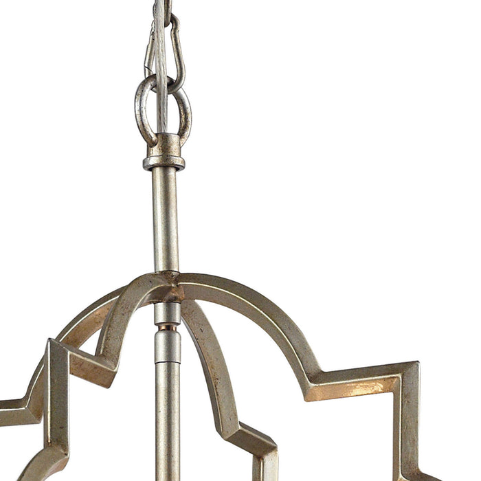 Four Light Chandelier from the Chandette collection in Aged Silver finish