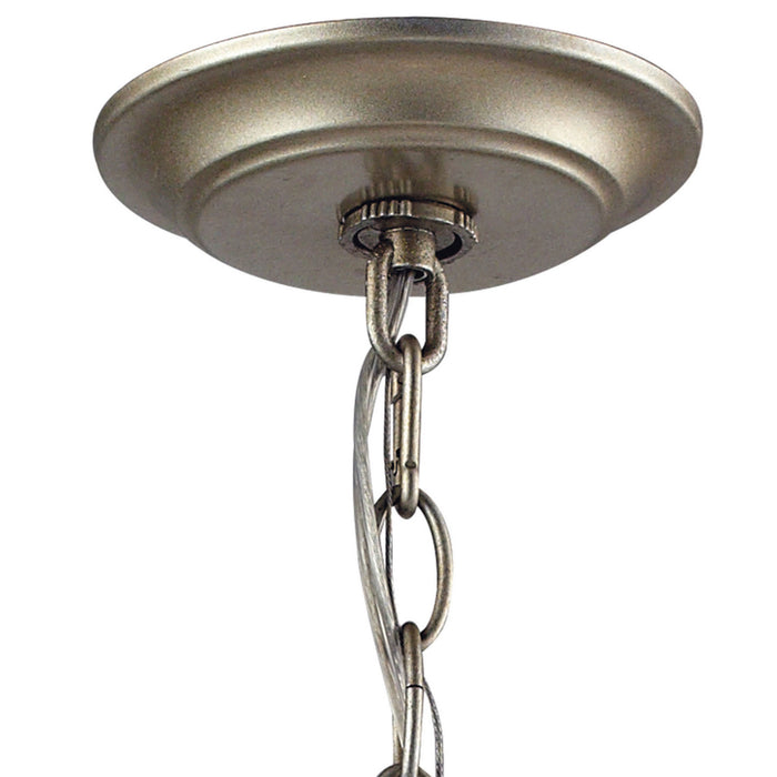 Four Light Chandelier from the Chandette collection in Aged Silver finish