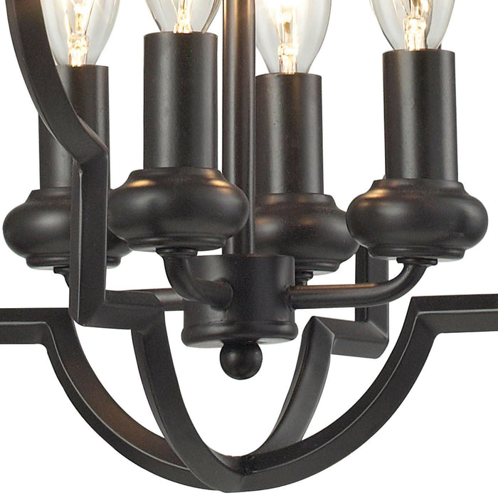 Four Light Chandelier from the Chandette collection in Oil Rubbed Bronze finish