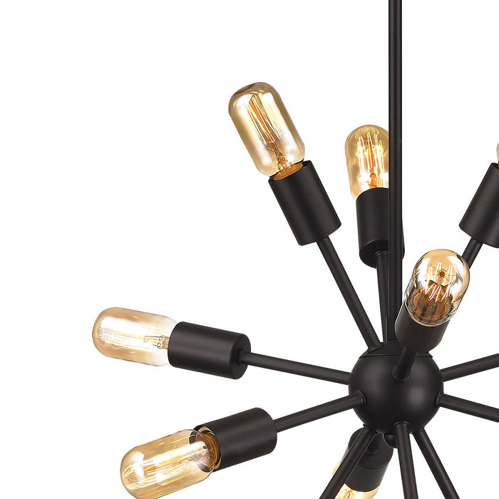 12 Light Chandelier from the Delphine collection in Oil Rubbed Bronze finish