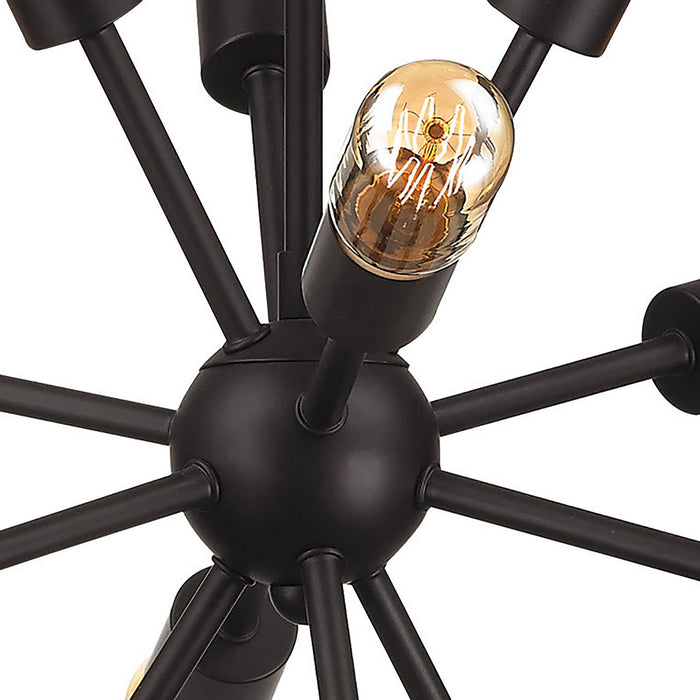 12 Light Chandelier from the Delphine collection in Oil Rubbed Bronze finish