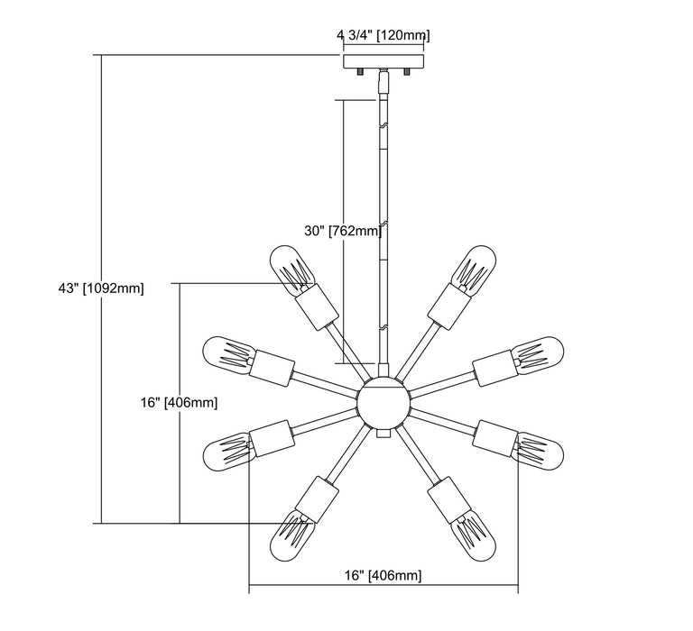 12 Light Chandelier from the Delphine collection in Oil Rubbed Bronze finish