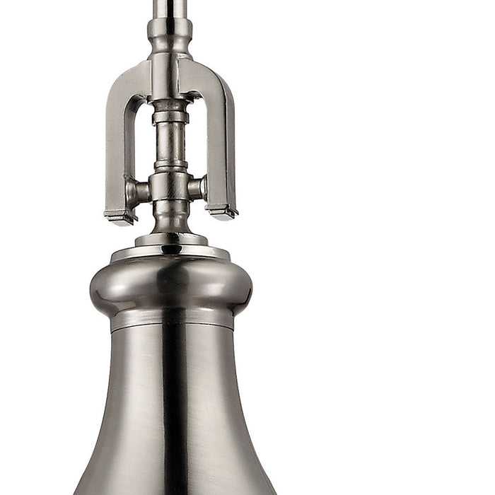 One Light Mini Pendant from the Rutherford collection in Brushed Nickel finish