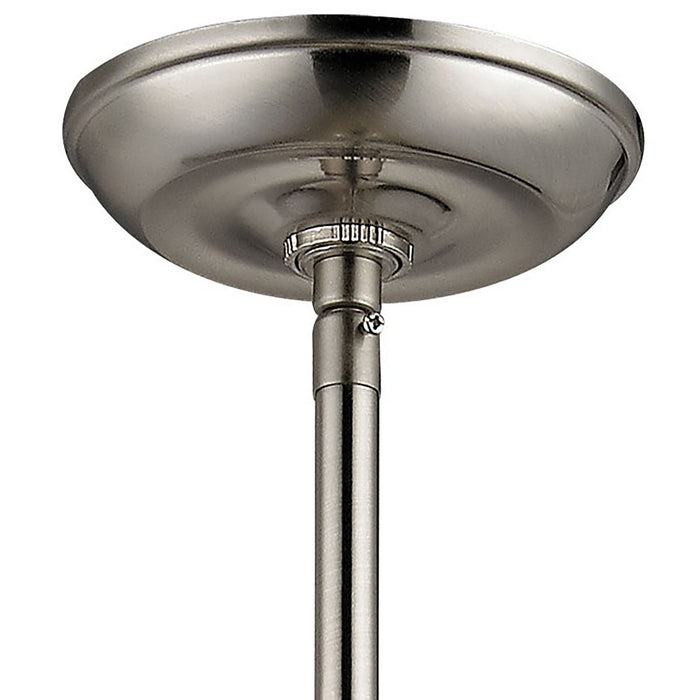 One Light Mini Pendant from the Rutherford collection in Brushed Nickel finish