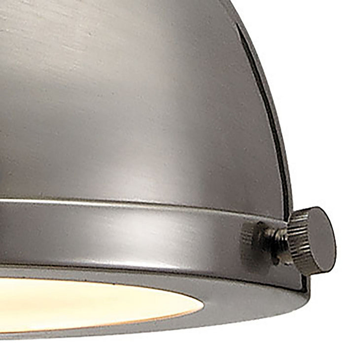 One Light Mini Pendant from the Rutherford collection in Brushed Nickel finish