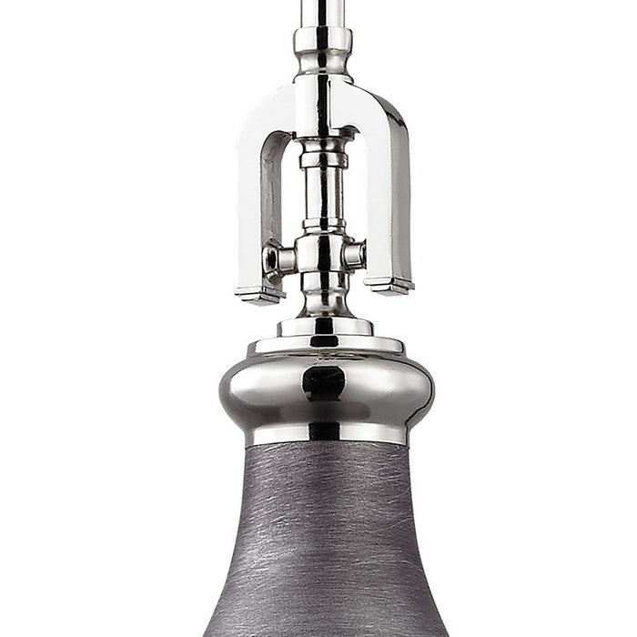 One Light Mini Pendant from the Rutherford collection in Polished Nickel finish