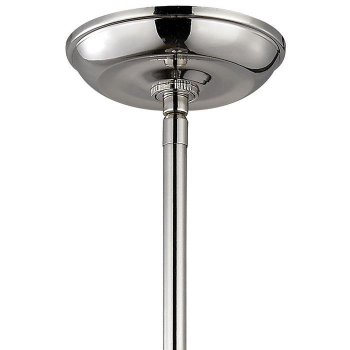 One Light Mini Pendant from the Rutherford collection in Polished Nickel finish