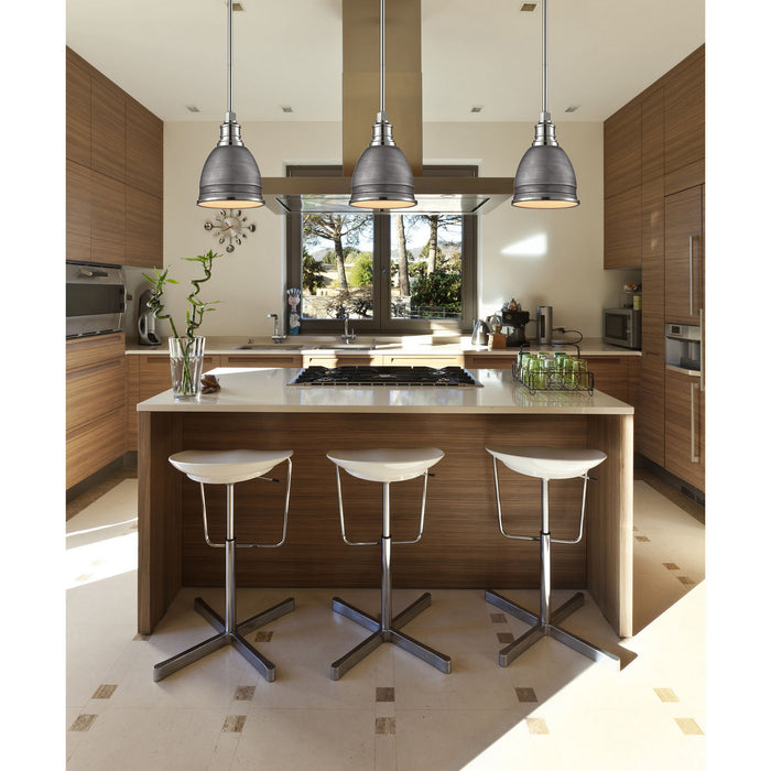 One Light Mini Pendant from the Carolton collection in Polished Nickel finish