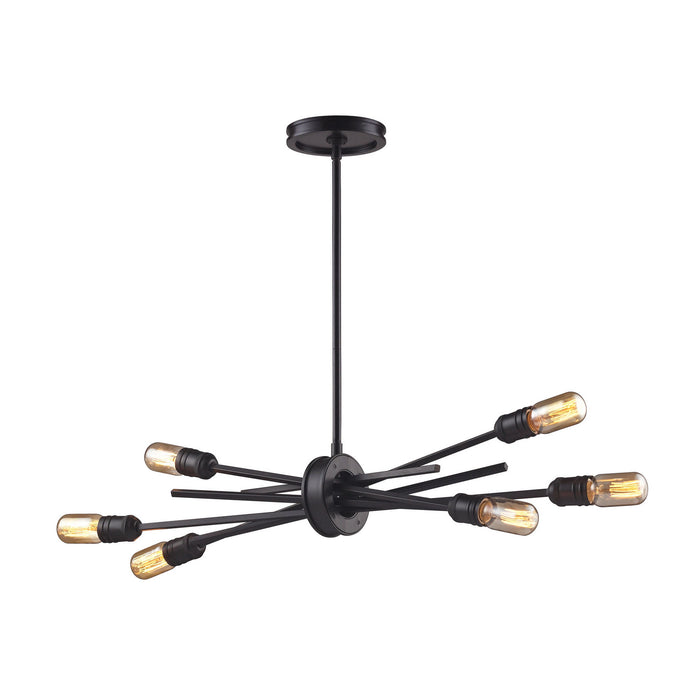 Six Light Chandelier from the Xenia collection in Oil Rubbed Bronze finish