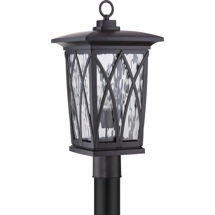 One Light Outdoor Post Mount from the Grover collection in Mystic Black finish