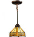 Meyda Tiffany - 138115 - One Light Mini Pendant - Peaches - Mahogany Bronze