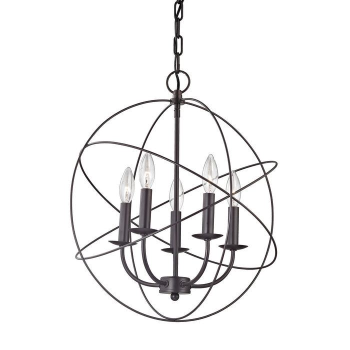 ELK Home - 1515CH/10 - Five Light Chandelier - Williamsport - Oil Rubbed Bronze