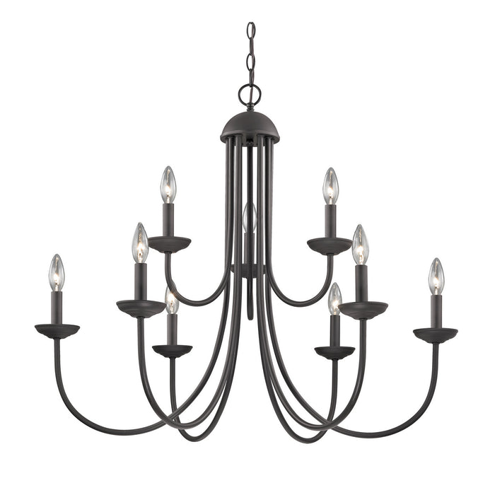 ELK Home - 1529CH/10 - Nine Light Chandelier - Williamsport - Oil Rubbed Bronze