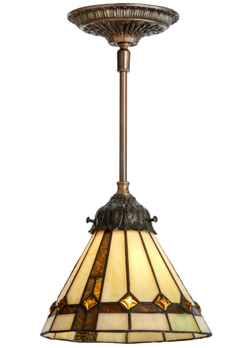 Meyda Tiffany - 151292 - One Light Mini Pendant - Belvidere - Mahogany Bronze