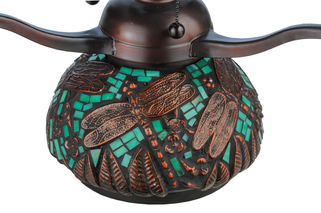 Meyda Tiffany - 20036 - Three Light Table Base Hardware - Tiffany Dragonfly - Mahogany Bronze