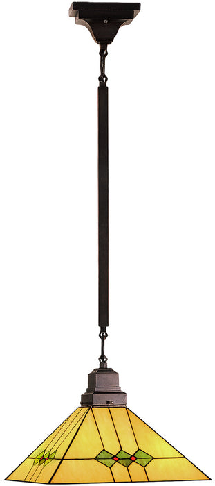 Meyda Tiffany - 49115 - One Light Pendant - Martini Mission - Craftsman Brown