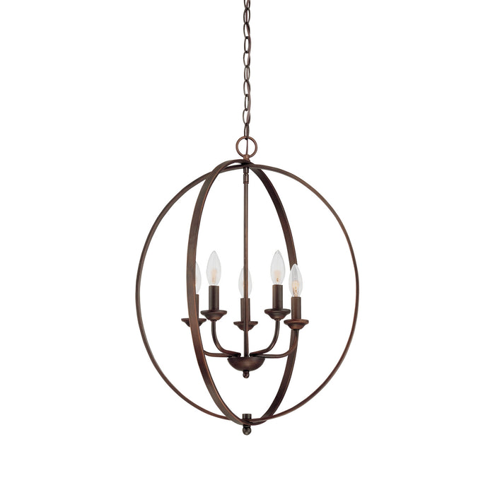 Millennium - 3035-RBZ - Five Light Pendant - None - Rubbed Bronze