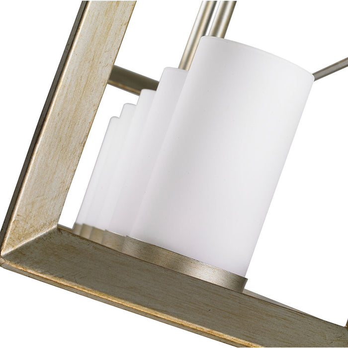 Five Light Linear Pendant from the Smyth collection in White Gold finish