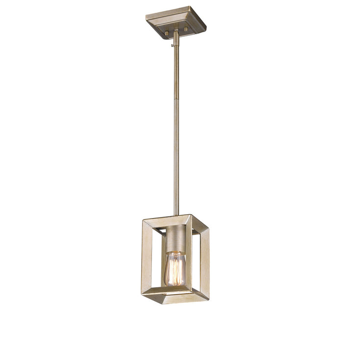 One Light Mini Pendant from the Smyth collection in White Gold finish