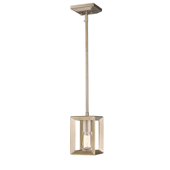 One Light Mini Pendant from the Smyth collection in White Gold finish